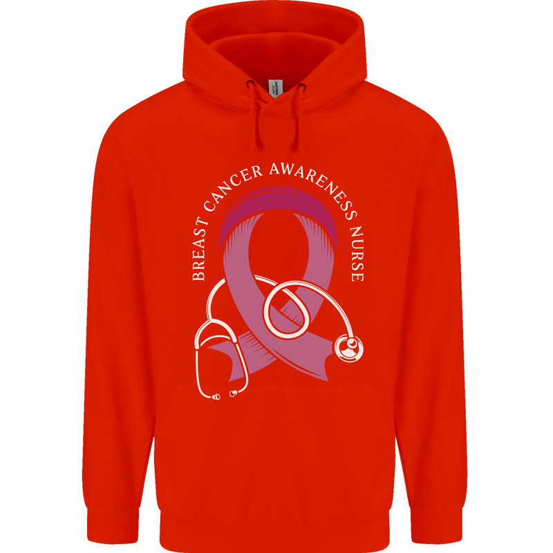 Breast Cancer Nurse Childrens Kids Hoodie Bright Red