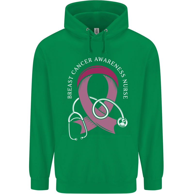 Breast Cancer Nurse Childrens Kids Hoodie Irish Green