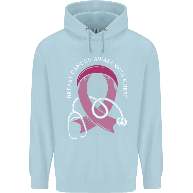 Breast Cancer Nurse Childrens Kids Hoodie Light Blue