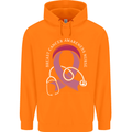 Breast Cancer Nurse Childrens Kids Hoodie Orange