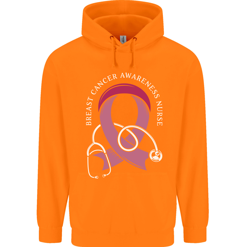 Breast Cancer Nurse Childrens Kids Hoodie Orange