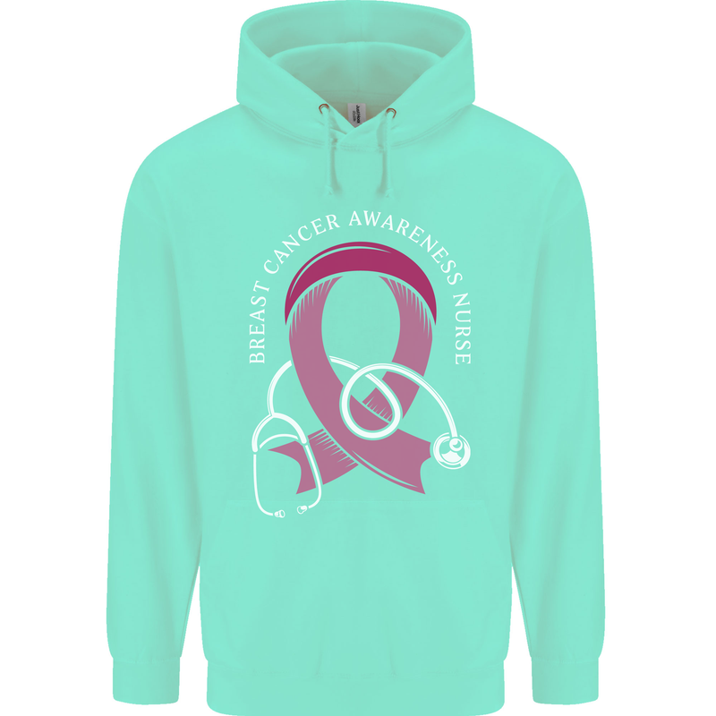 Breast Cancer Nurse Childrens Kids Hoodie Peppermint