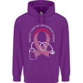 Breast Cancer Nurse Childrens Kids Hoodie Purple