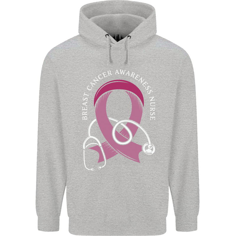 Breast Cancer Nurse Childrens Kids Hoodie Sports Grey
