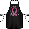 Breast Cancer Nurse Cotton Apron 100% Organic Black