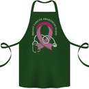 Breast Cancer Nurse Cotton Apron 100% Organic Forest Green