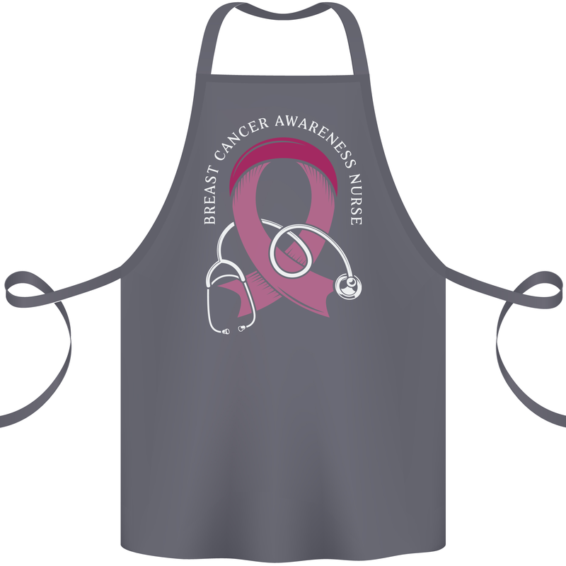 Breast Cancer Nurse Cotton Apron 100% Organic Steel