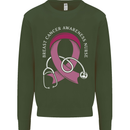 Breast Cancer Nurse Kids Sweatshirt Jumper Forest Green
