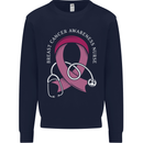 Breast Cancer Nurse Kids Sweatshirt Jumper Navy Blue