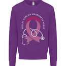 Breast Cancer Nurse Kids Sweatshirt Jumper Purple