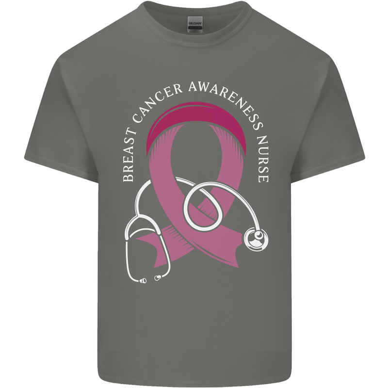 Breast Cancer Nurse Kids T-Shirt Childrens Charcoal