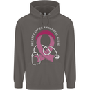 Breast Cancer Nurse Mens 80% Cotton Hoodie Charcoal