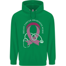 Breast Cancer Nurse Mens 80% Cotton Hoodie Irish Green
