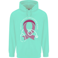 Breast Cancer Nurse Mens 80% Cotton Hoodie Peppermint