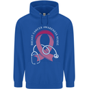 Breast Cancer Nurse Mens 80% Cotton Hoodie Royal Blue