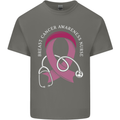 Breast Cancer Nurse Mens Cotton T-Shirt Tee Top Charcoal