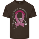 Breast Cancer Nurse Mens Cotton T-Shirt Tee Top Dark Chocolate