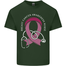 Breast Cancer Nurse Mens Cotton T-Shirt Tee Top Forest Green