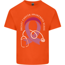 Breast Cancer Nurse Mens Cotton T-Shirt Tee Top Orange