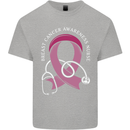 Breast Cancer Nurse Mens Cotton T-Shirt Tee Top Sports Grey