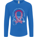 Breast Cancer Nurse Mens Long Sleeve T-Shirt Royal Blue