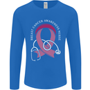 Breast Cancer Nurse Mens Long Sleeve T-Shirt Royal Blue