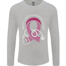Breast Cancer Nurse Mens Long Sleeve T-Shirt Sports Grey