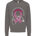 Breast Cancer Nurse Mens Sweatshirt Jumper Charcoal