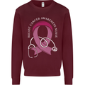 Breast Cancer Nurse Mens Sweatshirt Jumper Maroon