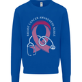 Breast Cancer Nurse Mens Sweatshirt Jumper Royal Blue