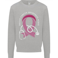 Breast Cancer Nurse Mens Sweatshirt Jumper Sports Grey