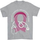 Breast Cancer Nurse Mens T-Shirt 100% Cotton Sports Grey