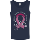 Breast Cancer Nurse Mens Vest Tank Top Navy Blue