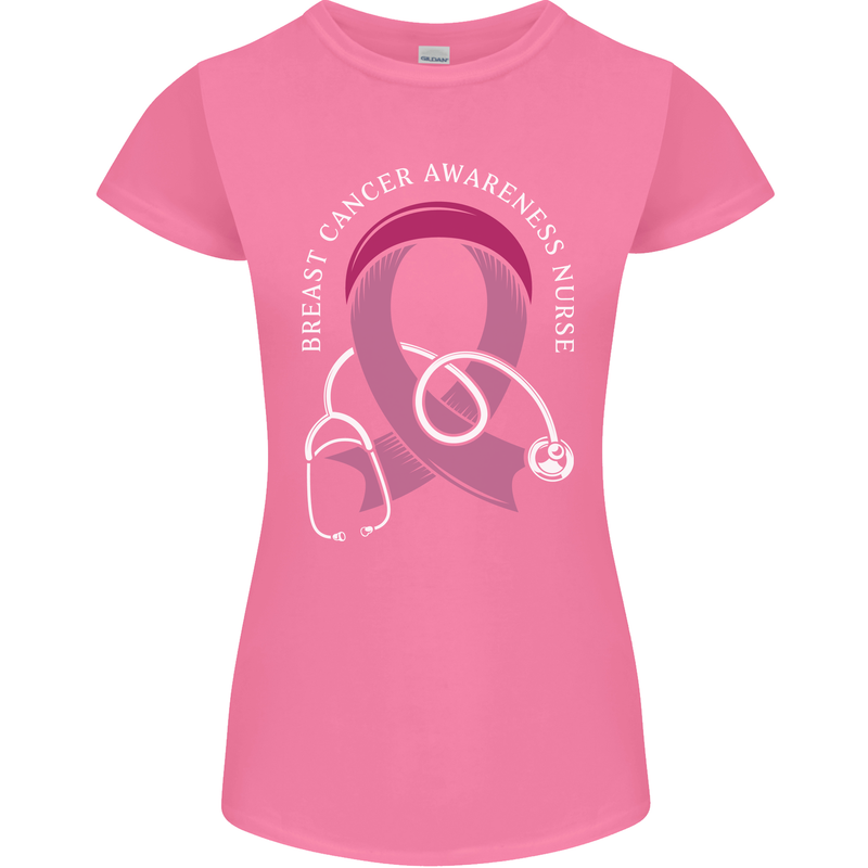 Breast Cancer Nurse Womens Petite Cut T-Shirt Azalea