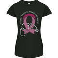 Breast Cancer Nurse Womens Petite Cut T-Shirt Black