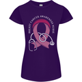 Breast Cancer Nurse Womens Petite Cut T-Shirt Purple