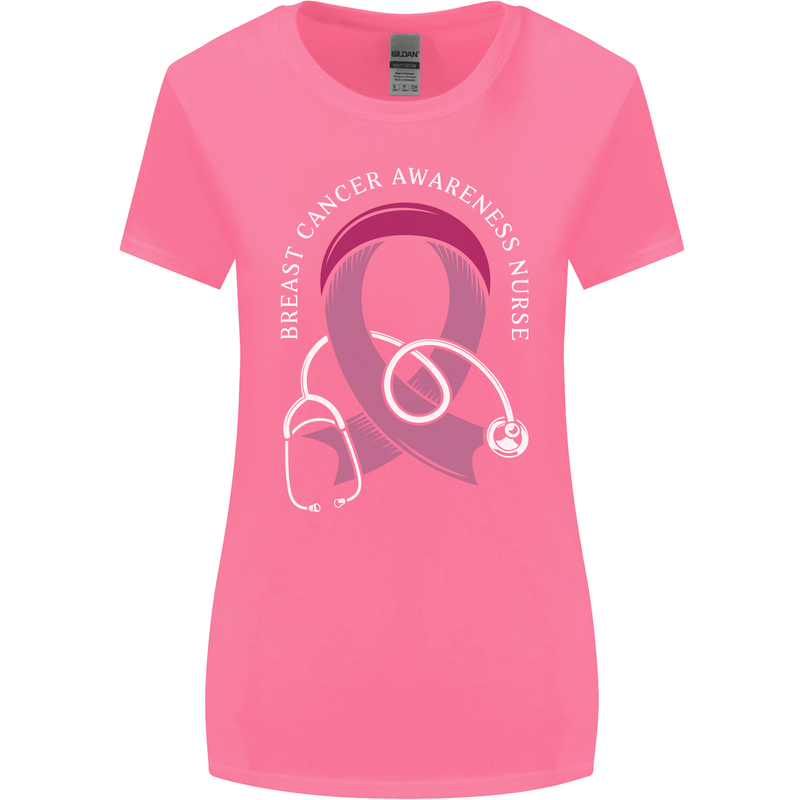 Breast Cancer Nurse Womens Wider Cut T-Shirt Azalea