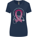 Breast Cancer Nurse Womens Wider Cut T-Shirt Navy Blue