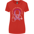 Breast Cancer Nurse Womens Wider Cut T-Shirt Red