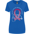 Breast Cancer Nurse Womens Wider Cut T-Shirt Royal Blue