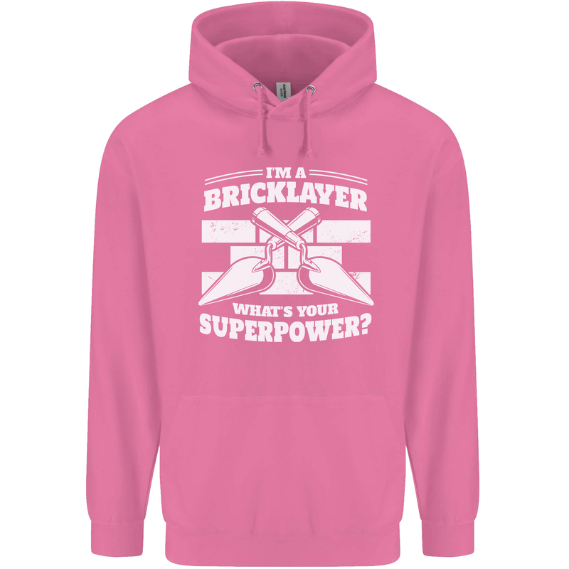Bricklayer Whats Your Superpower Builder Bricky Childrens Kids Hoodie Azalea