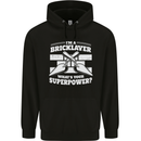Bricklayer Whats Your Superpower Builder Bricky Childrens Kids Hoodie Black
