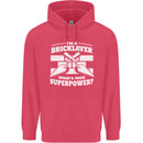 Bricklayer Whats Your Superpower Builder Bricky Childrens Kids Hoodie Heliconia