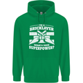 Bricklayer Whats Your Superpower Builder Bricky Childrens Kids Hoodie Irish Green