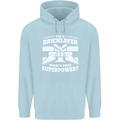 Bricklayer Whats Your Superpower Builder Bricky Childrens Kids Hoodie Light Blue