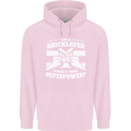 Bricklayer Whats Your Superpower Builder Bricky Childrens Kids Hoodie Light Pink