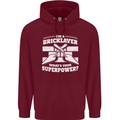 Bricklayer Whats Your Superpower Builder Bricky Childrens Kids Hoodie Maroon