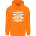 Bricklayer Whats Your Superpower Builder Bricky Childrens Kids Hoodie Orange