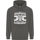 Bricklayer Whats Your Superpower Builder Bricky Childrens Kids Hoodie Storm Grey