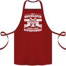 Bricklayer Whats Your Superpower Builder Bricky Cotton Apron 100% Organic Maroon